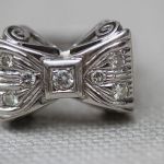 Fourties tankring witgoud diamanten E 750,-